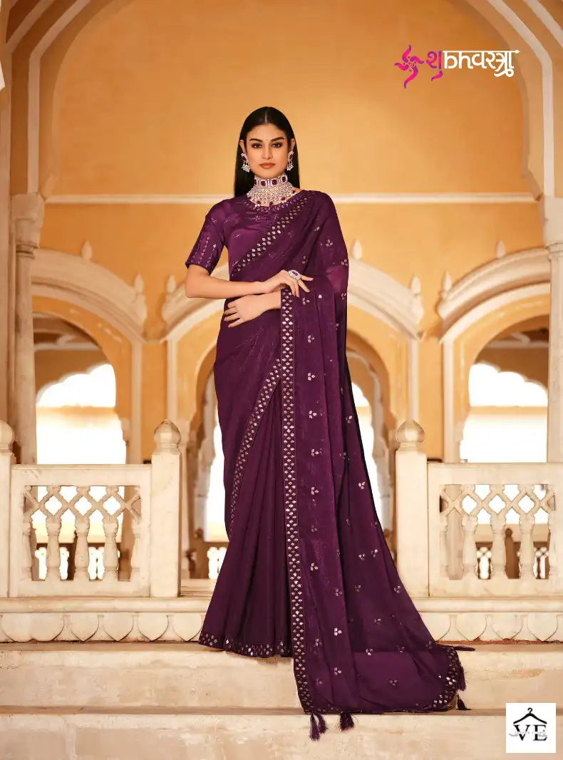 Shubhvastra Gatha Vol 1 Chinon Wholesale Party Wear Saree Catalog — Wholesale Sarees, MPA wholesale from Surat - Gallery Image 6