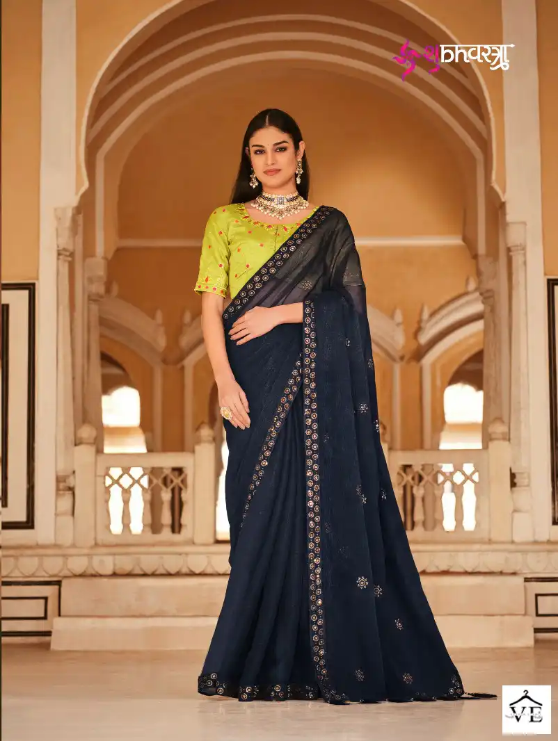 Shubhvastra Gatha Vol 1 Chinon Wholesale Party Wear Saree Catalog — Wholesale Sarees, MPA wholesale from Surat - Gallery Image 7