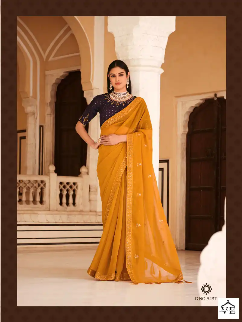 Shubhvastra Gatha Vol 1 Chinon Wholesale Party Wear Saree Catalog — Wholesale Sarees, MPA wholesale from Surat - Gallery Image 8
