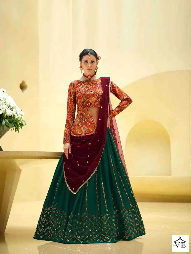 Shubhkala Girly Vol 23 Chinon Silk Wholesale Readymade Lehenga Choli Catalog — Wholesale Lehenga, MPA wholesale from Surat - Gallery Image 3
