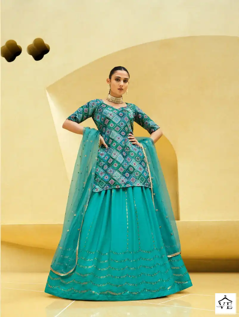 Shubhkala Girly Vol 23 Chinon Silk Wholesale Readymade Lehenga Choli Catalog — Wholesale Lehenga, MPA wholesale from Surat - Gallery Image 5