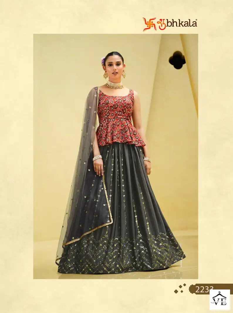 Shubhkala Girly Vol 23 Chinon Silk Wholesale Readymade Lehenga Choli Catalog — Wholesale Lehenga, MPA wholesale from Surat - Gallery Image 6