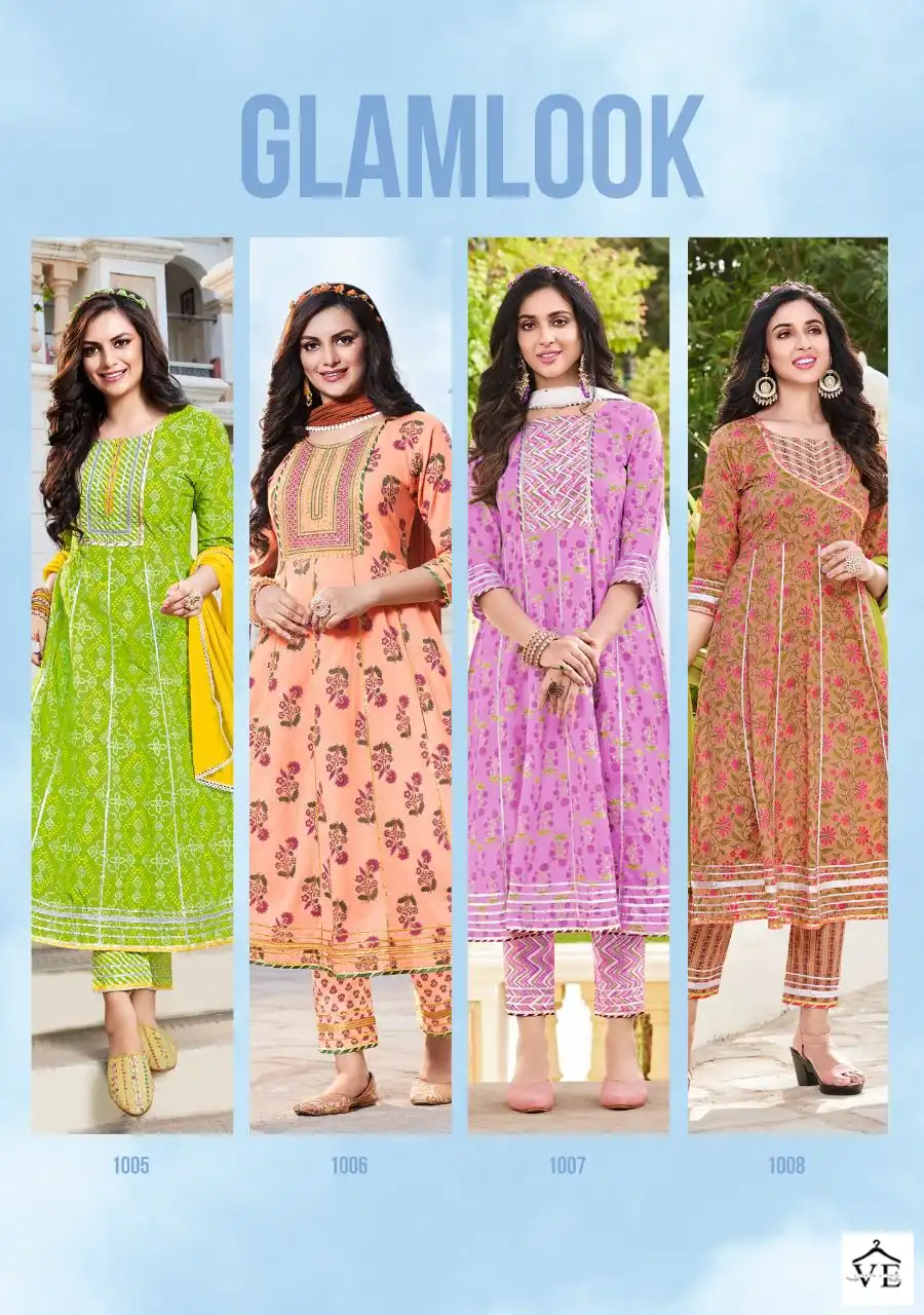 Kajal Style Glam Look Vol 1 Heavy Printed Cotton Wholesale Readymade Suits Catalog — Wholesale Salwar Suits, MPA wholesale from Surat — view 10