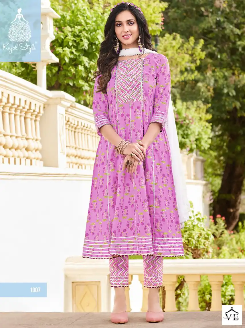 Kajal Style Glam Look Vol 1 Heavy Printed Cotton Wholesale Readymade Suits Catalog — Wholesale Salwar Suits, MPA wholesale from Surat — view 1