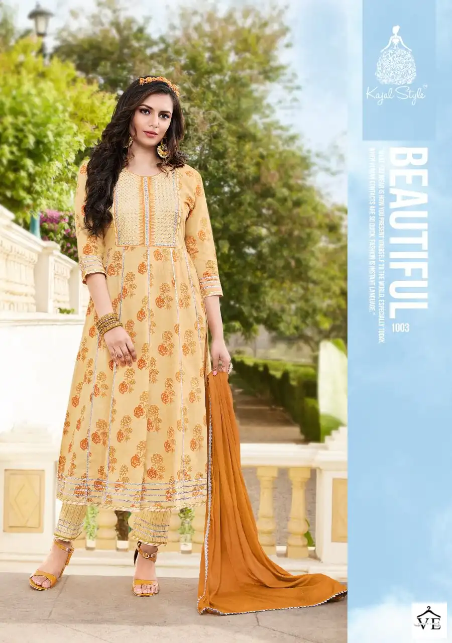 Kajal Style Glam Look Vol 1 Heavy Printed Cotton Wholesale Readymade Suits Catalog — Wholesale Salwar Suits, MPA wholesale from Surat - Gallery Image 5