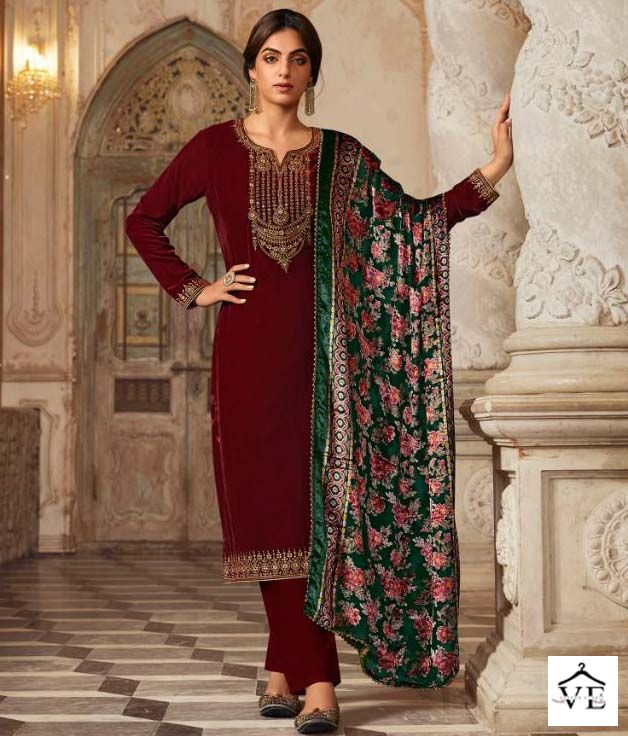 Zisa Glamour Vol 2 Velvet Wholesale Designer Salwar Suit Catalog — Wholesale Salwar Suits, MPA wholesale from Surat — view 1
