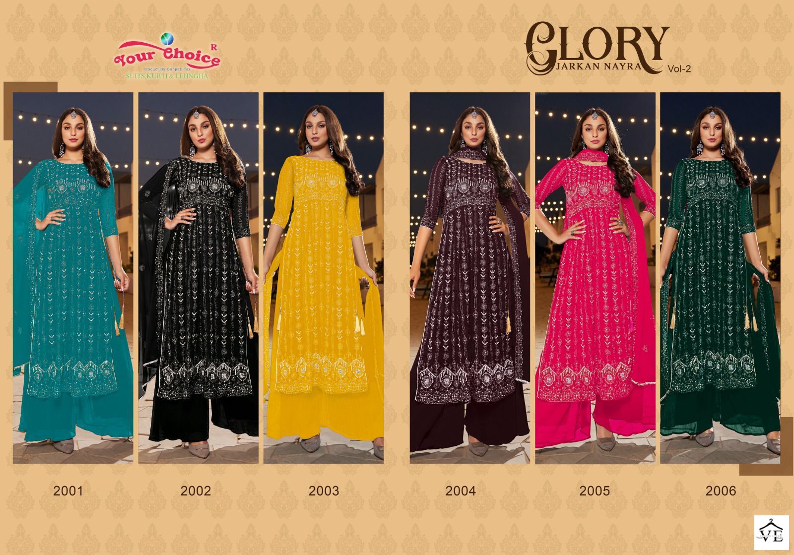 Your Choice Glory Vol 2 Georgette Wholesale Designer Readymade Salwar Suit Catalog — Wholesale Salwar Suits, MPA wholesale from Surat — view 7