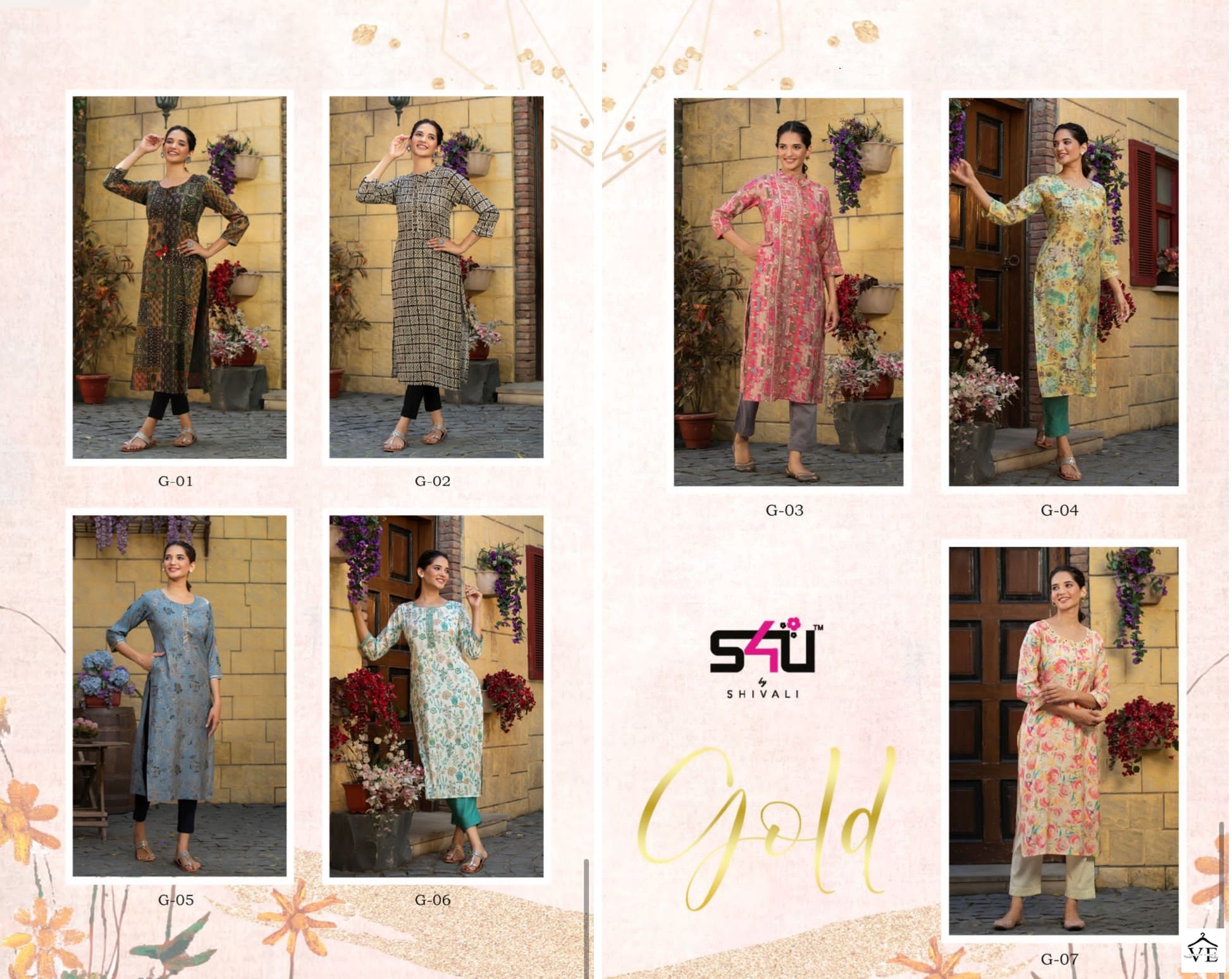 S4U Shivali Gold Vol 4 Rayon Wholesale Kurtis Catalog — Wholesale Kurtis, MPA wholesale from Surat — view 8