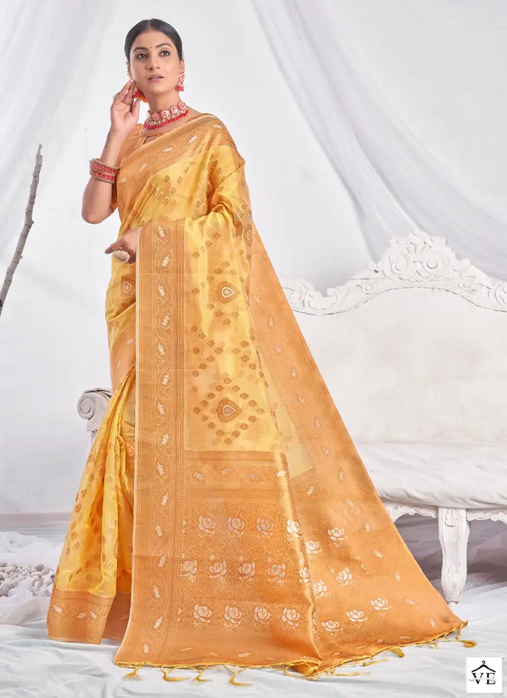 Sangam Gouri Organza Wholesale Saree Catalog — Wholesale Sarees, MPA wholesale from Surat — view 6