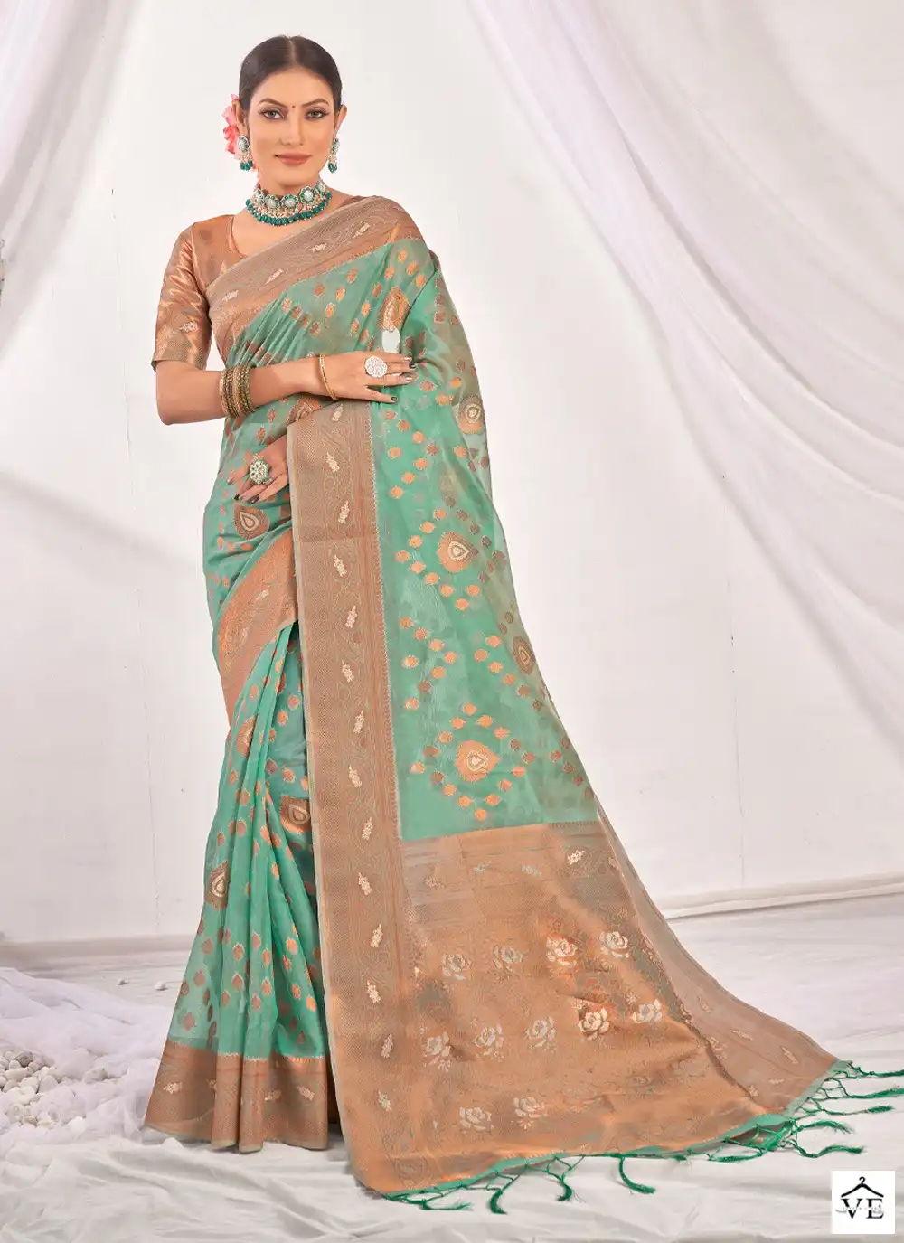 Sangam Gouri Organza Wholesale Saree Catalog — Wholesale Sarees, MPA wholesale from Surat — view 2