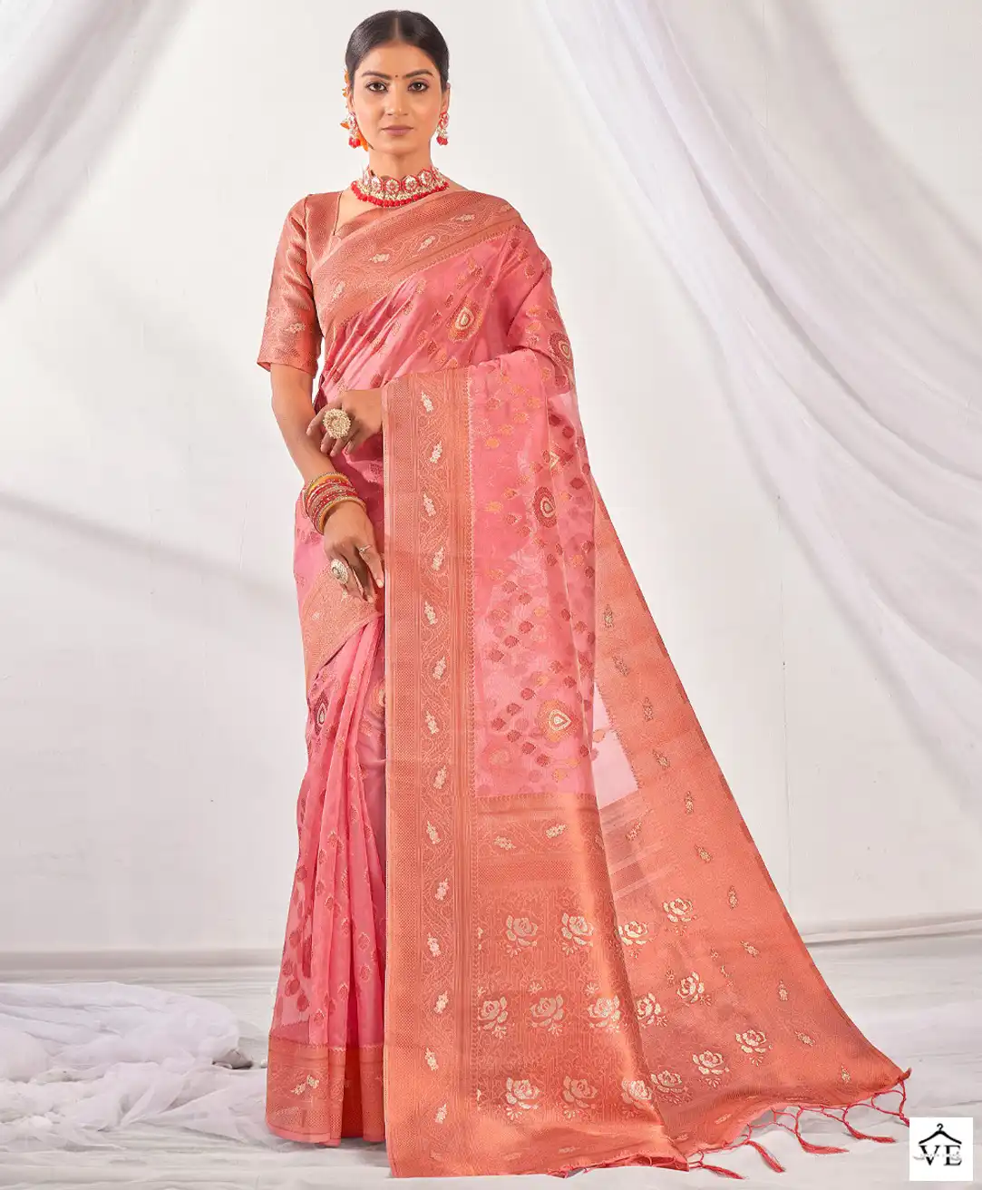 Sangam Gouri Organza Wholesale Saree Catalog — Wholesale Sarees, MPA wholesale from Surat — view 1