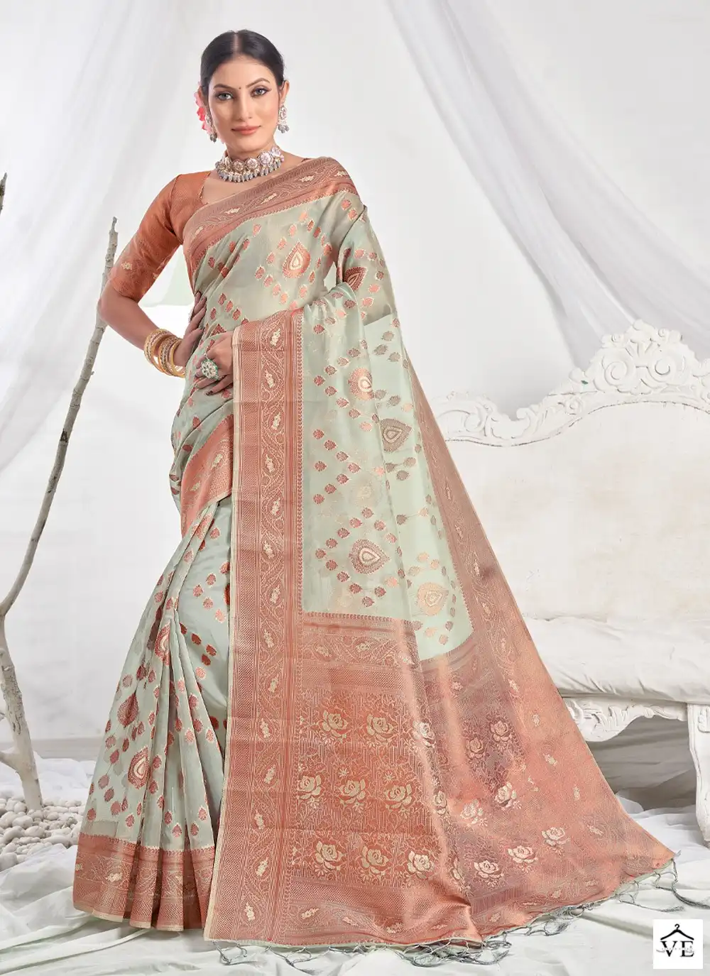 Sangam Gouri Organza Wholesale Saree Catalog — Wholesale Sarees, MPA wholesale from Surat — view 3
