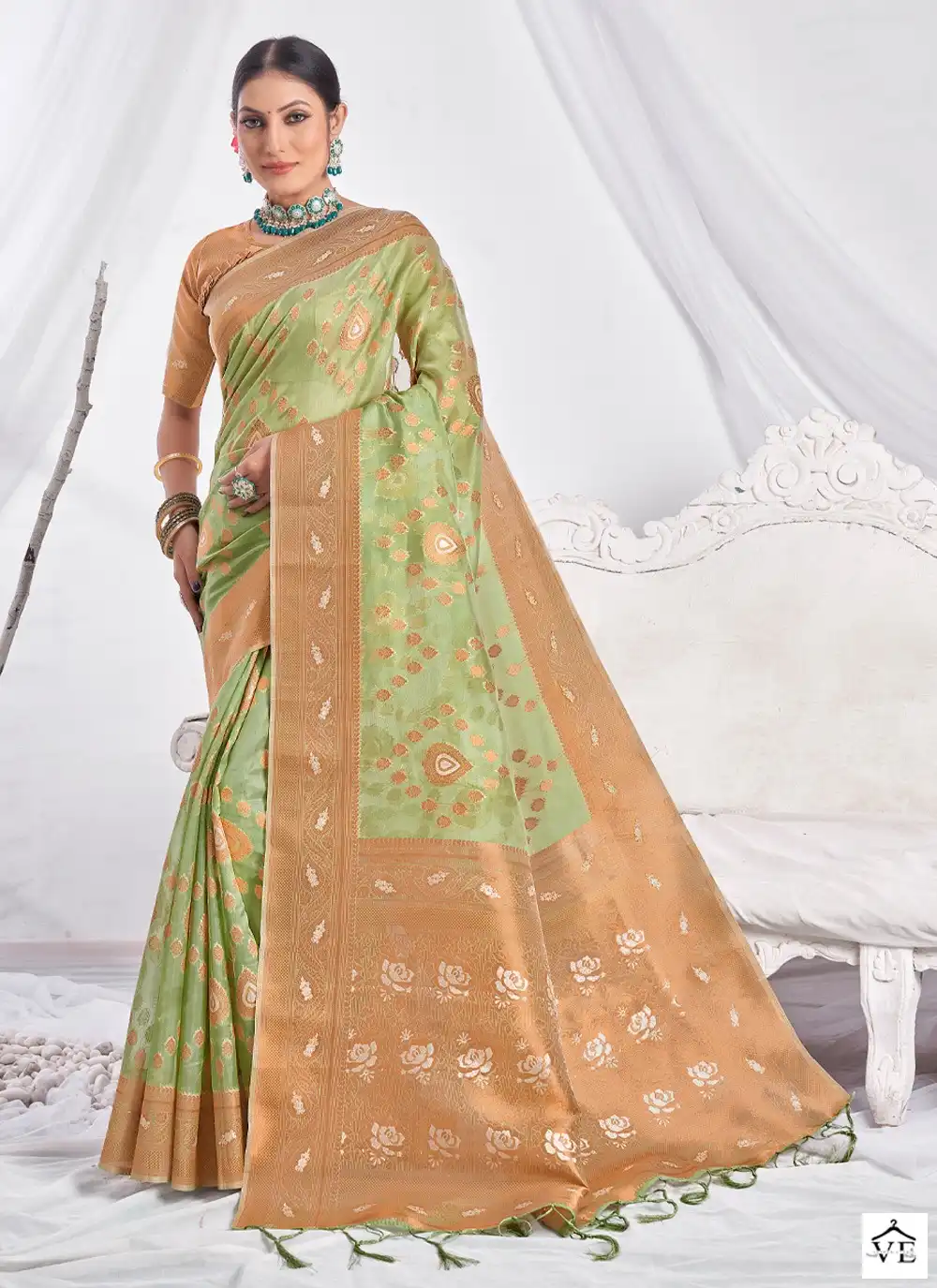 Sangam Gouri Organza Wholesale Saree Catalog — Wholesale Sarees, MPA wholesale from Surat — view 4