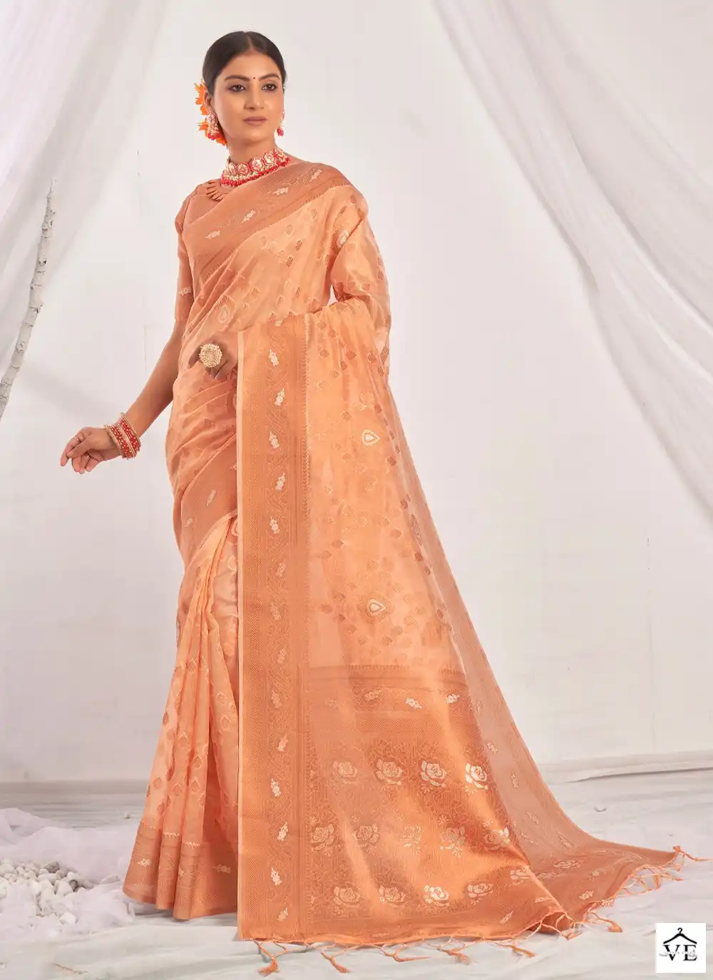 Sangam Gouri Organza Wholesale Saree Catalog — Wholesale Sarees, MPA wholesale from Surat — view 5