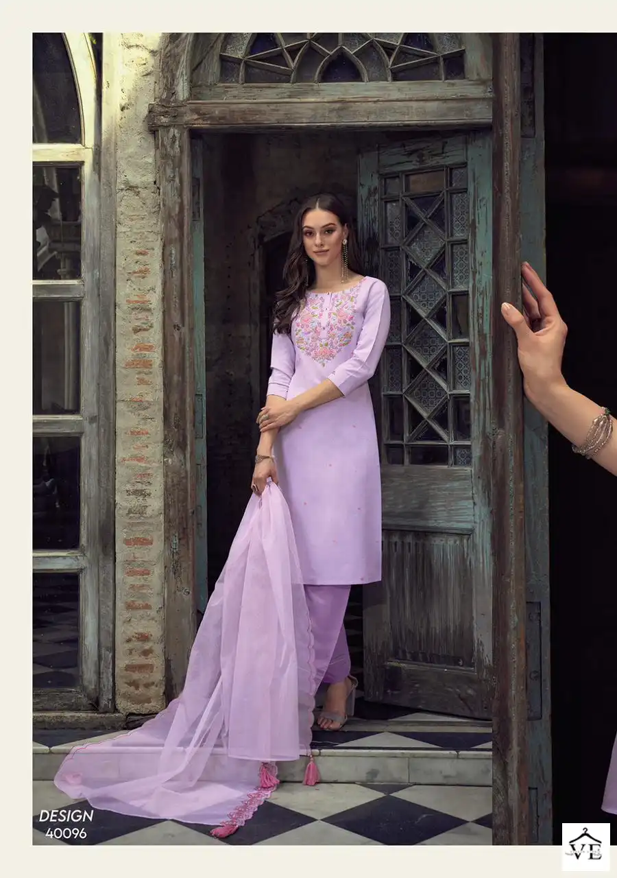 Kailee Fashion Gul-Fam Pure Viscose Cotton Wholesale Readymade Suits Catalog — Wholesale Salwar Suits, MPA wholesale from Surat — view 6