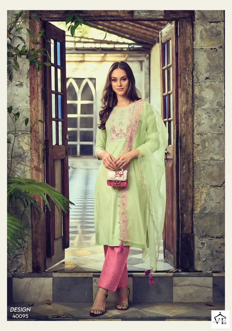 Kailee Fashion Gul-Fam Pure Viscose Cotton Wholesale Readymade Suits Catalog — Wholesale Salwar Suits, MPA wholesale from Surat — view 4