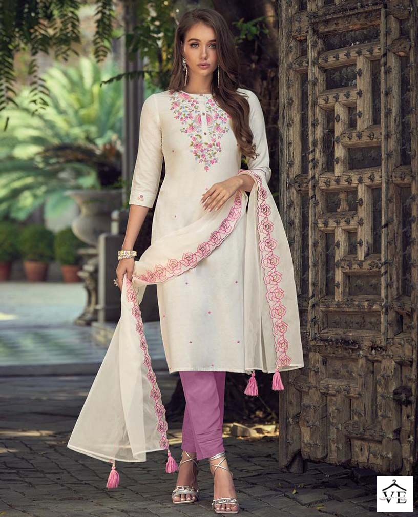 Kalki Gulfam Viscose Cotton Wholesale Readymade Salwar Suit Catalog — Wholesale Salwar Suits, MPA wholesale from Surat — view 1
