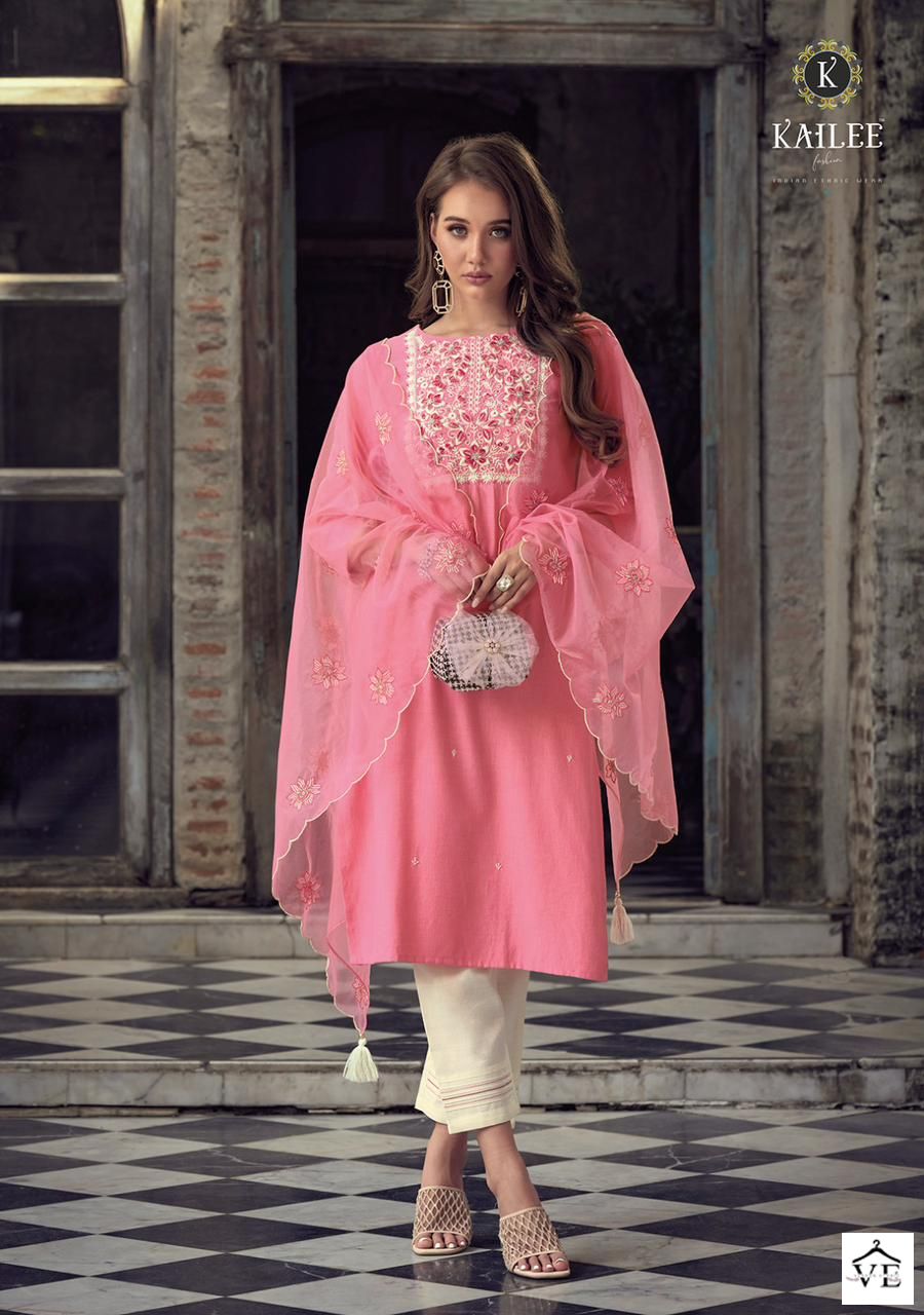 Kalki Gulfam Viscose Cotton Wholesale Readymade Salwar Suit Catalog — Wholesale Salwar Suits, MPA wholesale from Surat - Gallery Image 3