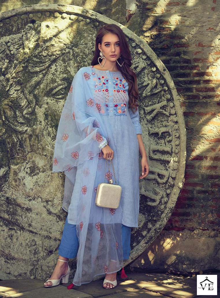 Kalki Gulfam Viscose Cotton Wholesale Readymade Salwar Suit Catalog — Wholesale Salwar Suits, MPA wholesale from Surat - Gallery Image 4