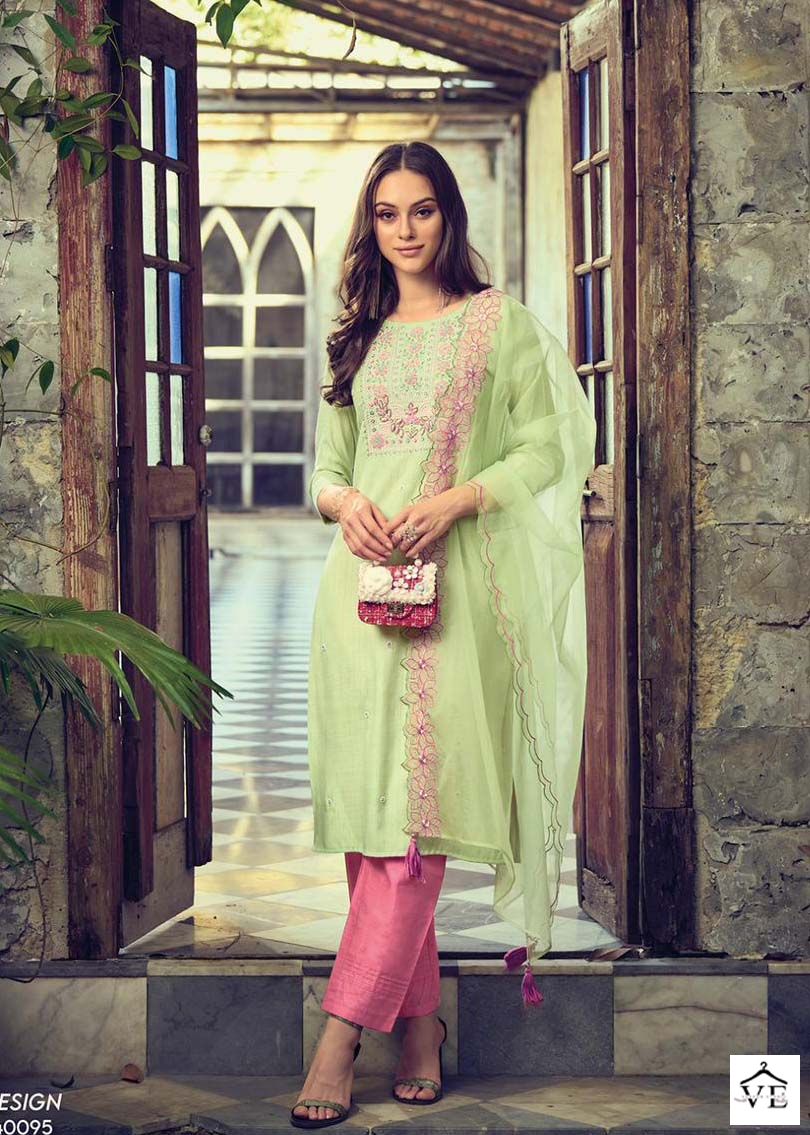 Kalki Gulfam Viscose Cotton Wholesale Readymade Salwar Suit Catalog — Wholesale Salwar Suits, MPA wholesale from Surat - Gallery Image 5