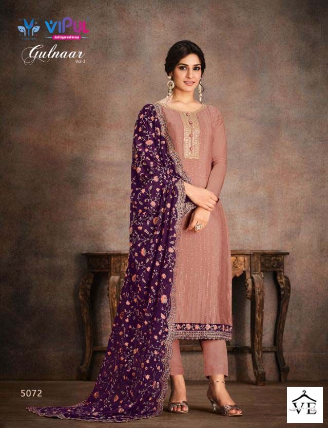 Vipul Gulnaar Vol 2 Chinon Wholesale Designer Salwar Suit Catalog — Wholesale Salwar Suits, MPA wholesale from Surat - Gallery Image 3