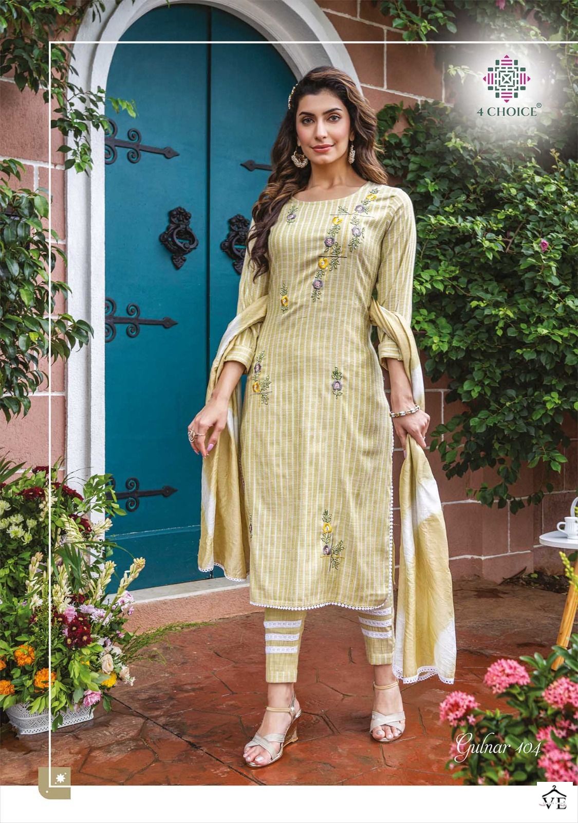 4 Choice Gulnar Lurex Wholesale Readymade Salwar Suit Catalog — Wholesale Salwar Suits, MPA wholesale from Surat - Gallery Image 4