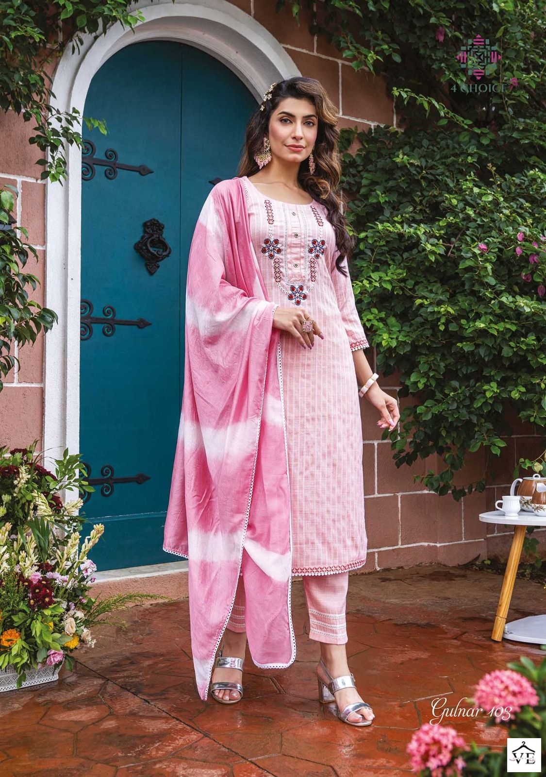 4 Choice Gulnar Lurex Wholesale Readymade Salwar Suit Catalog — Wholesale Salwar Suits, MPA wholesale from Surat - Gallery Image 6