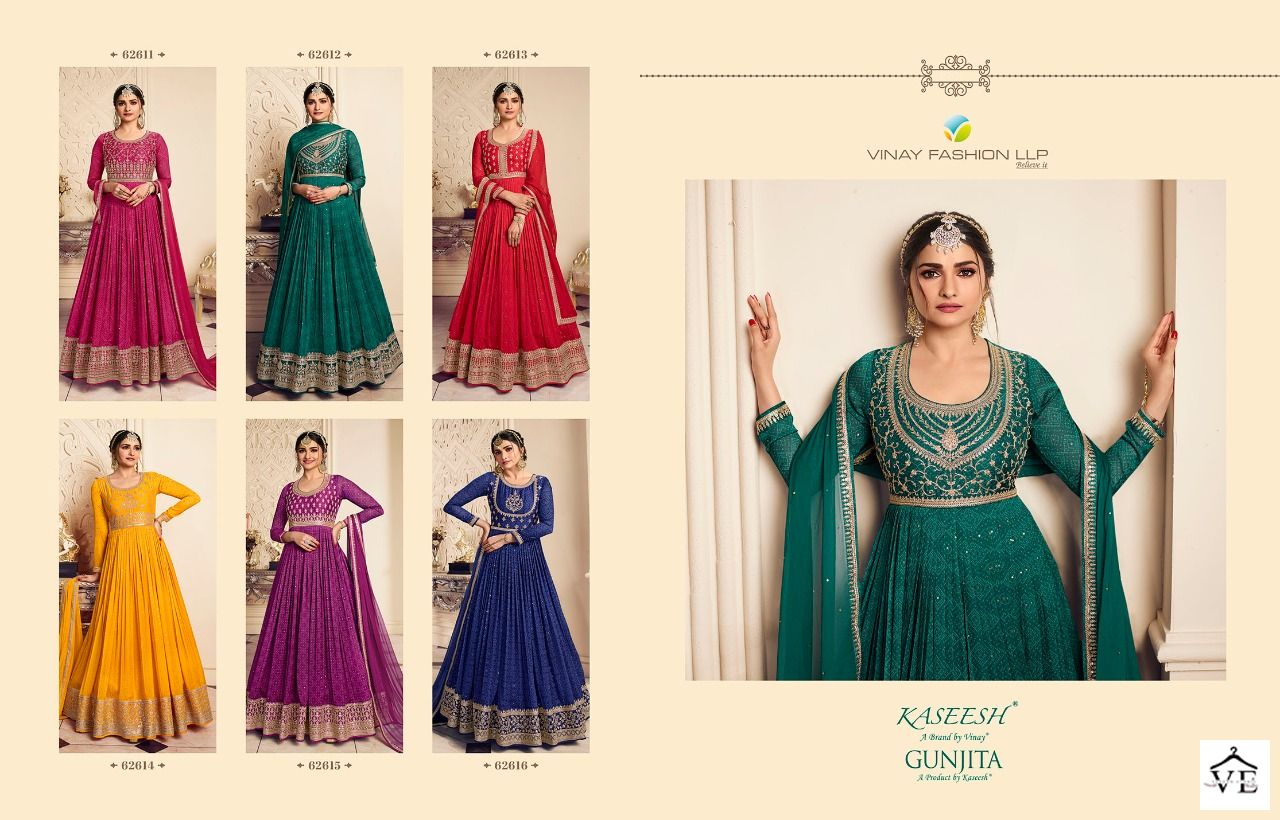 Vinay Fashion Gunjita Chiffon Wholesale Designer Readymade Salwar Suit Catalog — Wholesale Salwar Suits, MPA wholesale from Surat — view 7