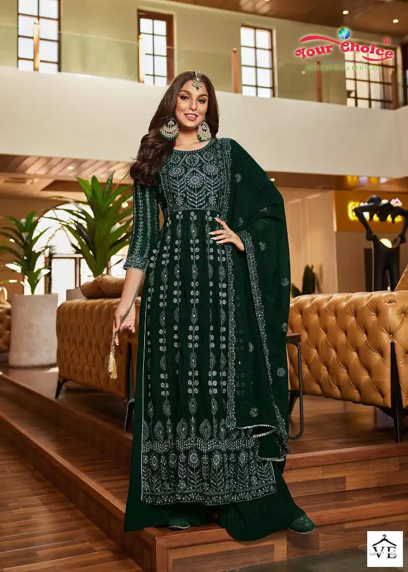 Your Choice Glory Blooming Georgette Wholesale Nyra Cut Salwar Suit Catalog — Wholesale Salwar Suits, MPA wholesale from Surat — Photo 2