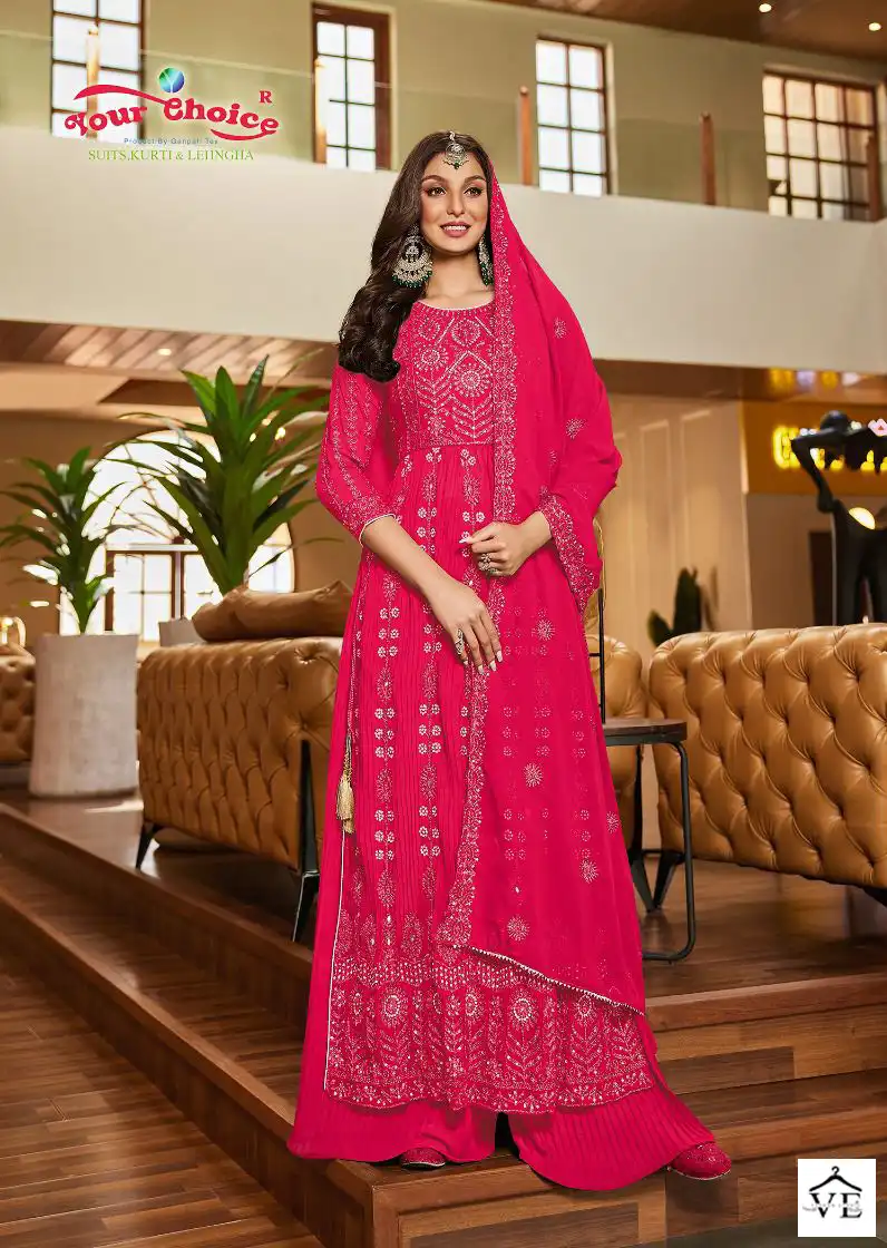Your Choice Glory Blooming Georgette Wholesale Nyra Cut Salwar Suit Catalog — Wholesale Salwar Suits, MPA wholesale from Surat — Photo 3