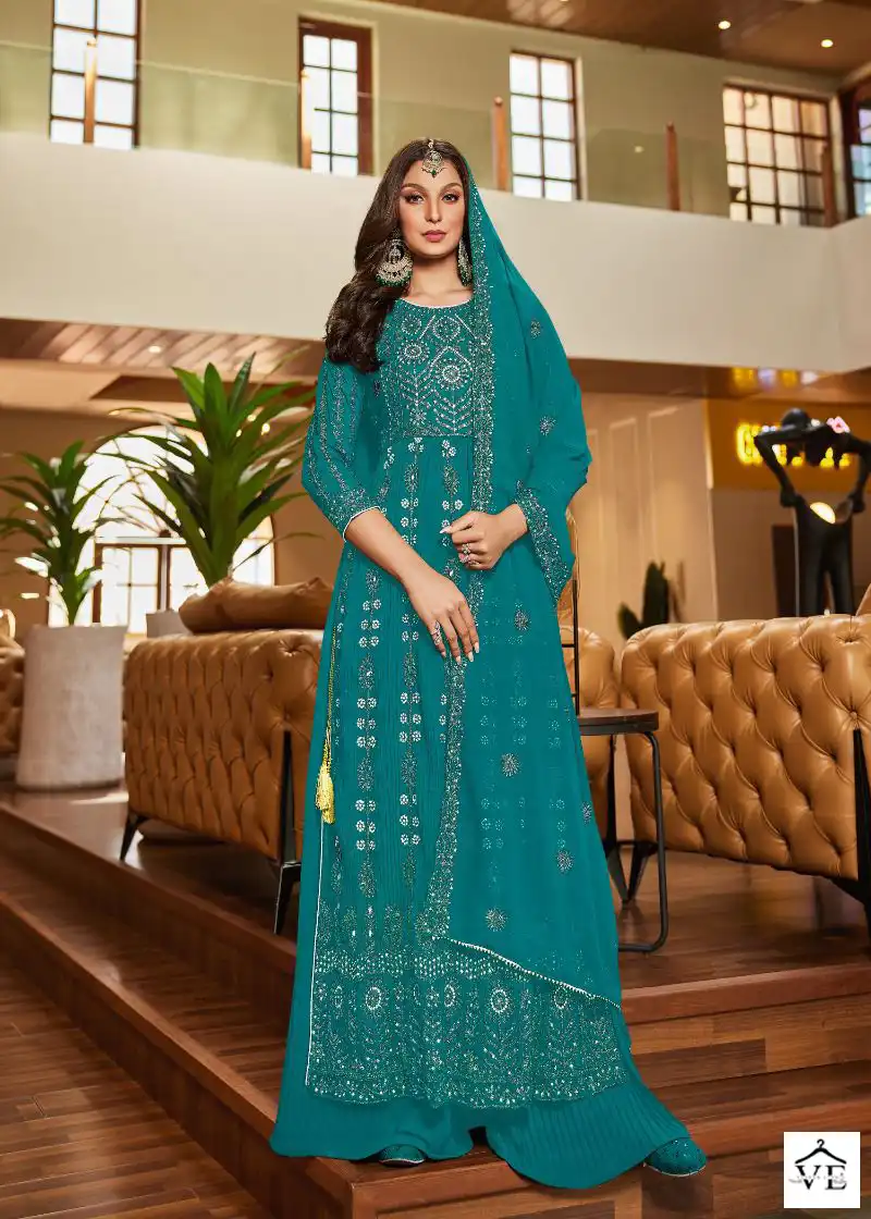 Your Choice Glory Blooming Georgette Wholesale Nyra Cut Salwar Suit Catalog — Wholesale Salwar Suits, MPA wholesale from Surat — Photo 4