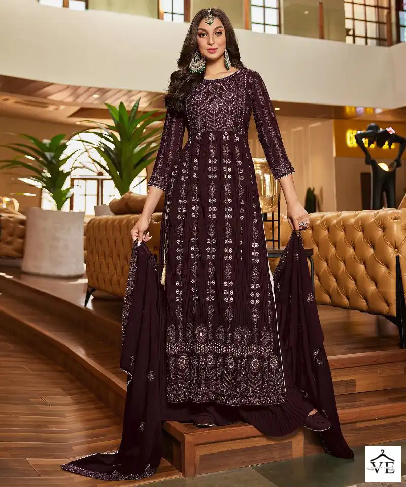 Your Choice Glory Blooming Georgette Wholesale Nyra Cut Salwar Suit Catalog — Wholesale Salwar Suits, MPA wholesale from Surat — view 1