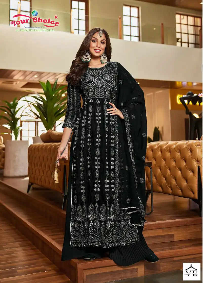 Your Choice Glory Blooming Georgette Wholesale Nyra Cut Salwar Suit Catalog — Wholesale Salwar Suits, MPA wholesale from Surat — Photo 5
