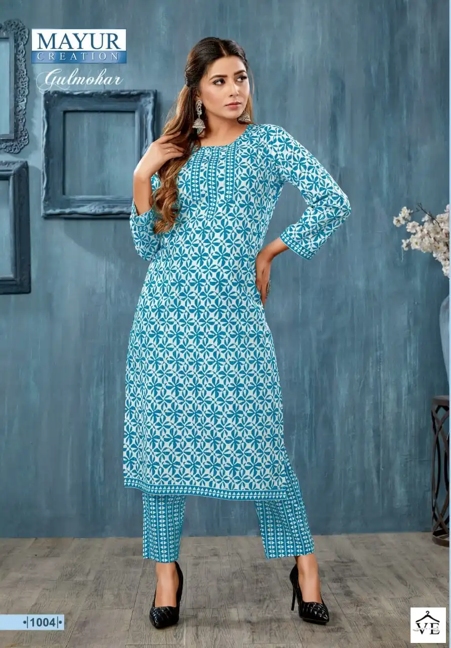 Mayur Gulmohar Vol 1 Pure Cotton Wholesale Kurti With Pant Catalog — Wholesale Kurtis, Mayur Dress wholesale from Surat - Gallery Image 10