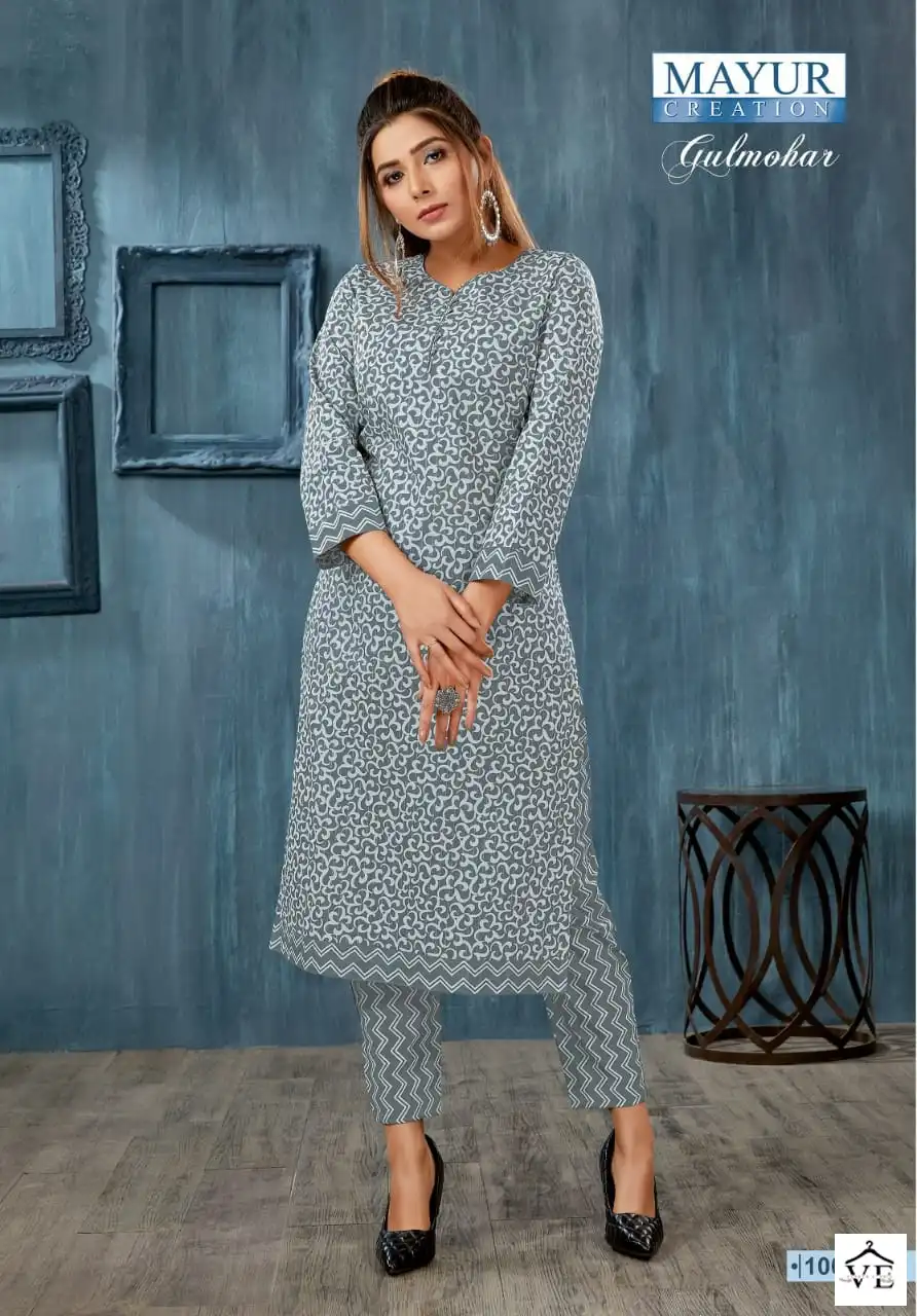 Mayur Gulmohar Vol 1 Pure Cotton Wholesale Kurti With Pant Catalog — Wholesale Kurtis, Mayur Dress wholesale from Surat - Gallery Image 8