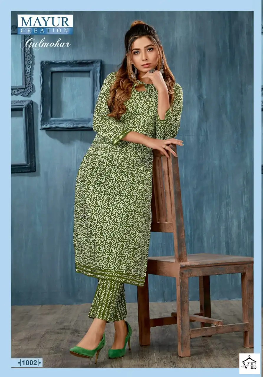 Mayur Gulmohar Vol 1 Pure Cotton Wholesale Kurti With Pant Catalog — Wholesale Kurtis, Mayur Dress wholesale from Surat - Gallery Image 9
