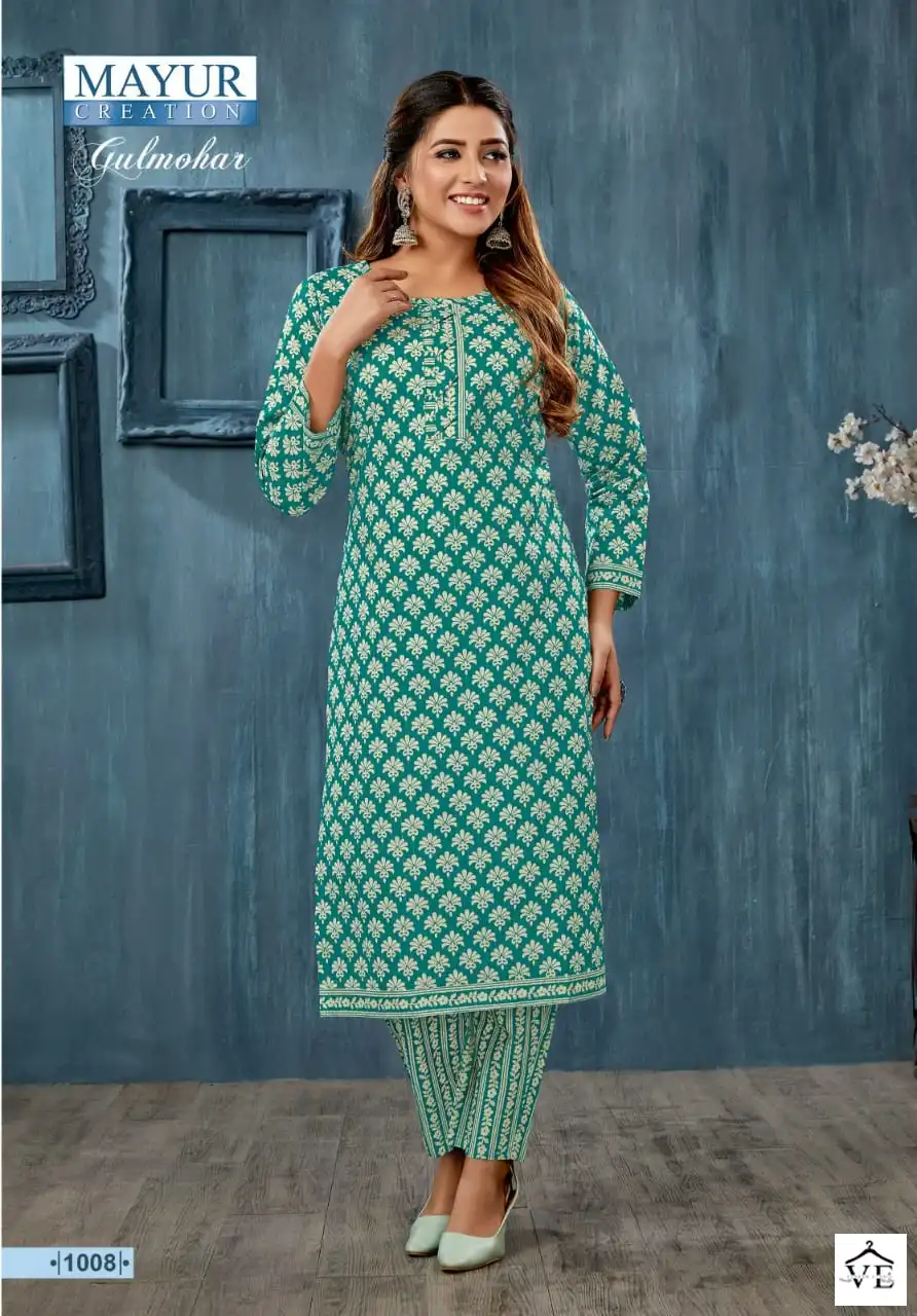 Mayur Gulmohar Vol 1 Pure Cotton Wholesale Kurti With Pant Catalog — Wholesale Kurtis, Mayur Dress wholesale from Surat - Gallery Image 11