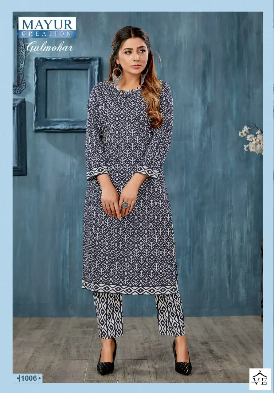 Mayur Gulmohar Vol 1 Pure Cotton Wholesale Kurti With Pant Catalog — Wholesale Kurtis, Mayur Dress wholesale from Surat - Gallery Image 4