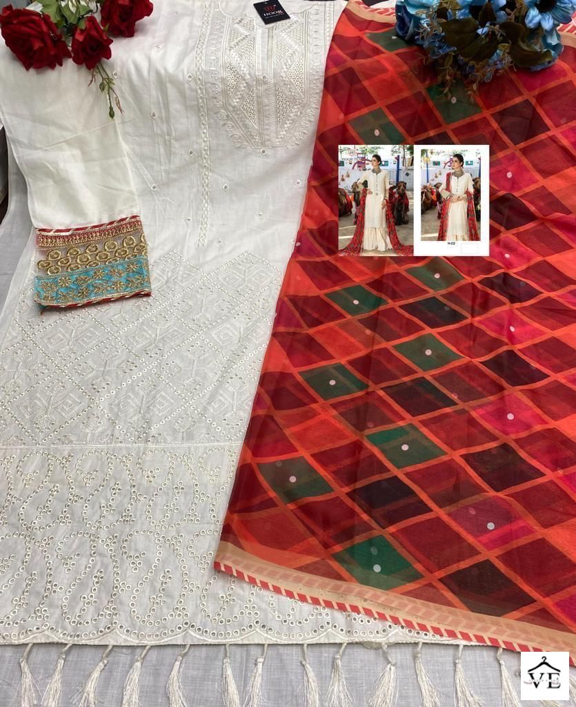 Hoor Tex H-02 Heavy Lawn Cotton Wholesale Pakistani Suit — Wholesale Salwar Suits, MPA wholesale from Surat - Gallery Image 4