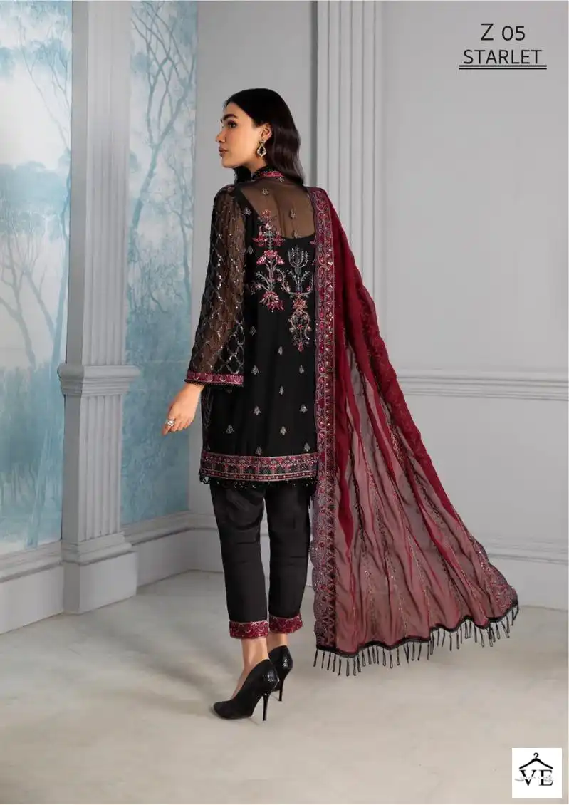Hoor Tex H-17 Faux Georgette Wholesale Pakistani Suit — Wholesale Salwar Suits, MPA wholesale from Surat — view 6