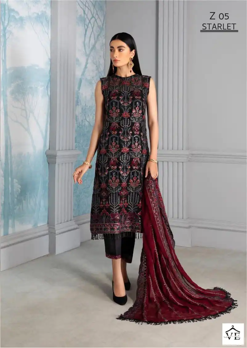 Hoor Tex H-17 Faux Georgette Wholesale Pakistani Suit — Wholesale Salwar Suits, MPA wholesale from Surat - Gallery Image 2