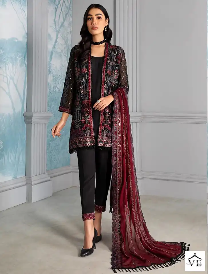 Hoor Tex H-17 Faux Georgette Wholesale Pakistani Suit — Wholesale Salwar Suits, MPA wholesale from Surat — view 1