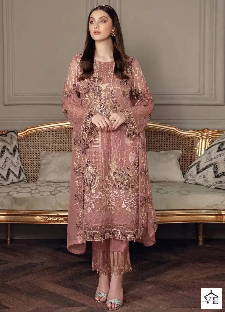 Hoor Tex H-26 Faux Georgette Wholesale Pakistani Suit Catalog — Wholesale Salwar Suits, MPA wholesale from Surat — view 1