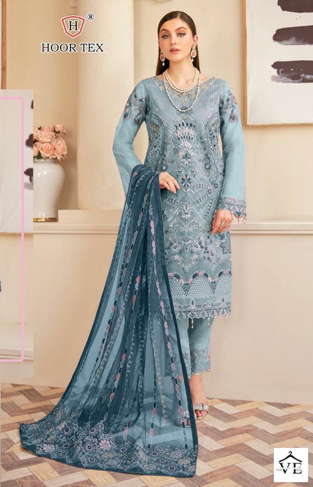 Hoor Tex H 41 Foux Georgette Wholesale Pakistani Salwar Suit Catalog — Wholesale Salwar Suits, MPA wholesale from Surat - Gallery Image 4