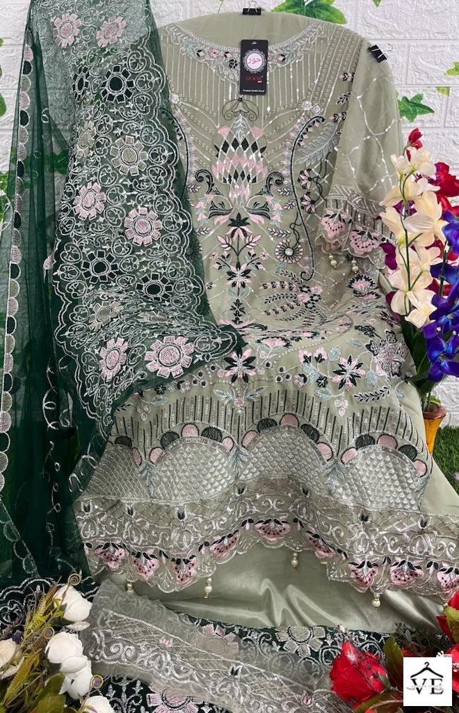 Hoor Tex H 41 Foux Georgette Wholesale Pakistani Salwar Suit Catalog — Wholesale Salwar Suits, MPA wholesale from Surat - Gallery Image 8