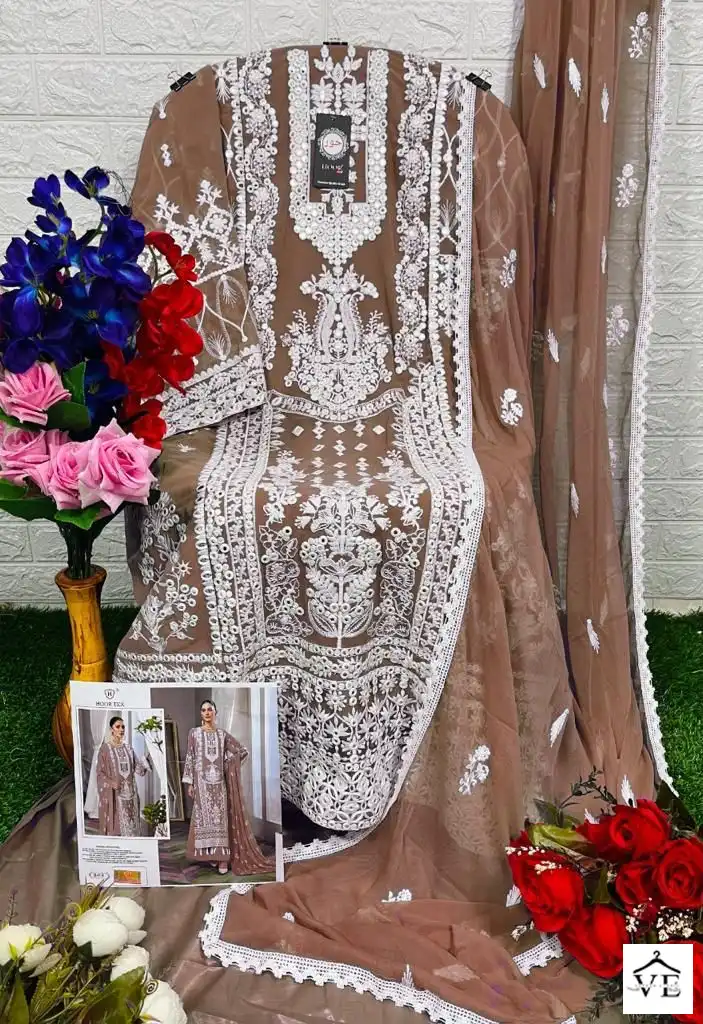 Hoor Tex H-47 Heavy Georgette Wholesale Pakistani Suit Catalog — Wholesale Salwar Suits, MPA wholesale from Surat - Gallery Image 7