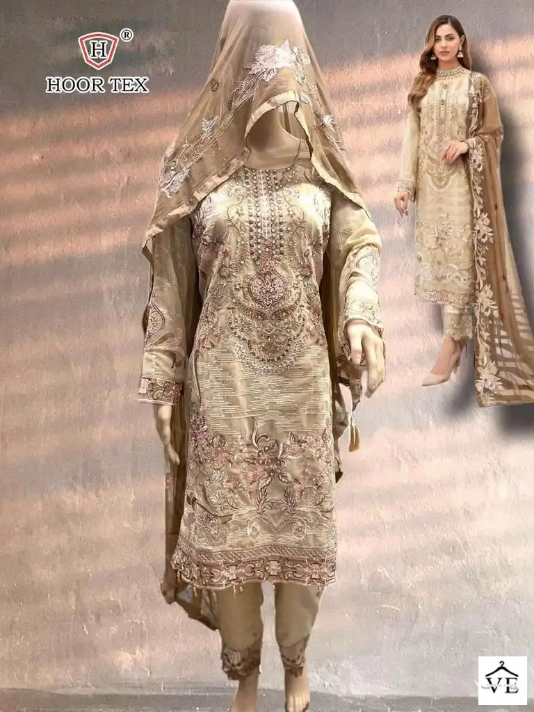 Hoor Tex H-61 Heavy Georgette Wholesale Pakistani Suit Catalog — Wholesale Salwar Suits, MPA wholesale from Surat - Gallery Image 2