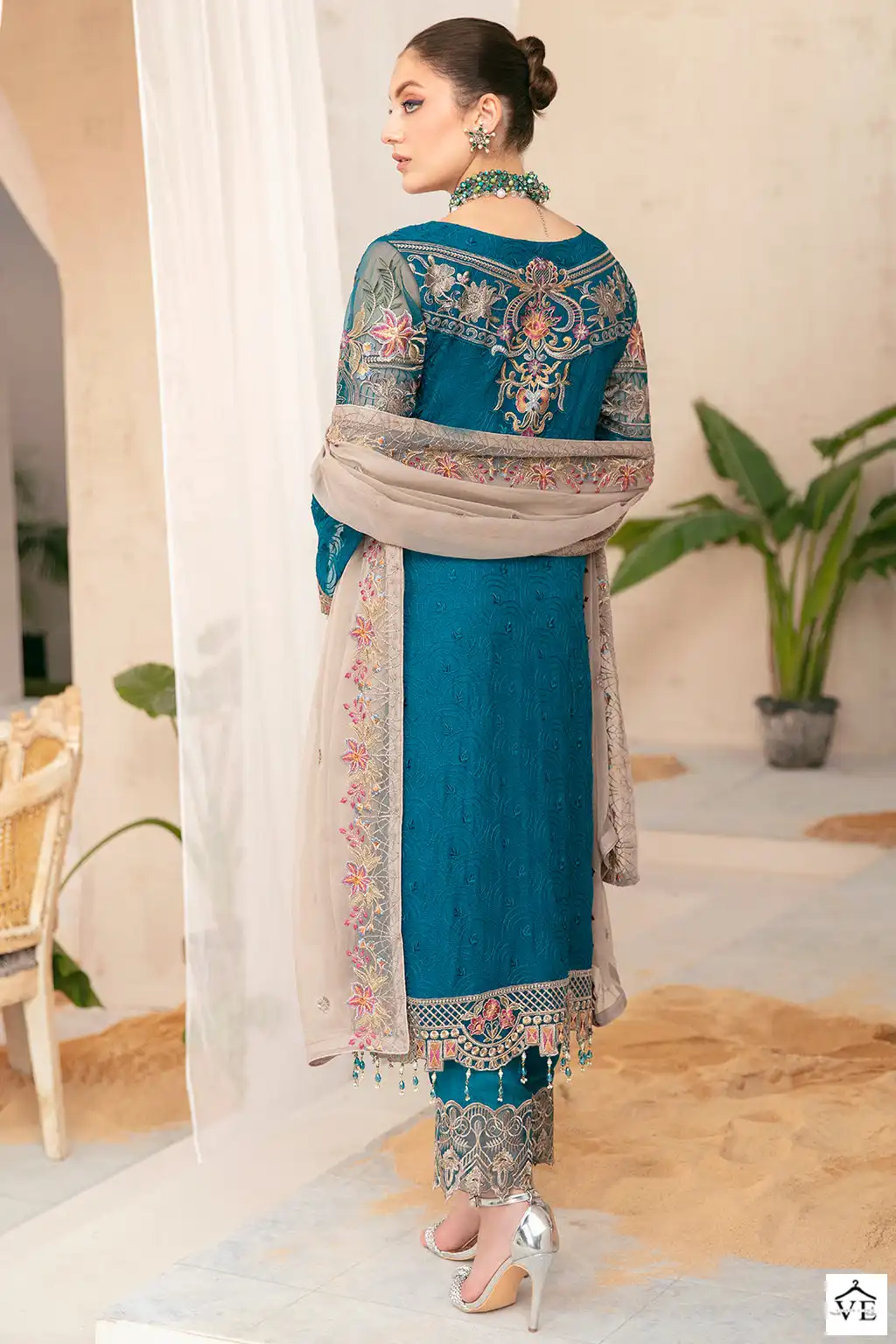 Hoor Tex H-69 Heavy Georgette Wholesale Pakistani Salwar Suit Catalog — Wholesale Salwar Suits, MPA wholesale from Surat — view 4