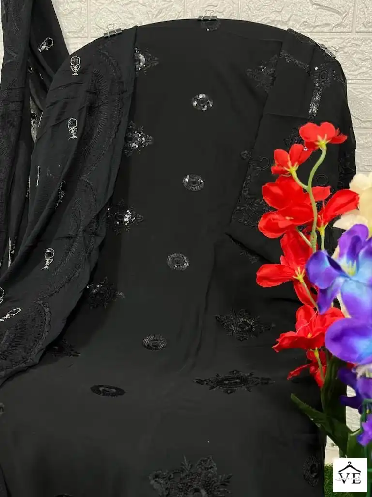 Hoor Tex H-82 Faux Georgette Wholesale Pakistani Suit — Wholesale Salwar Suits, MPA wholesale from Surat - Gallery Image 4