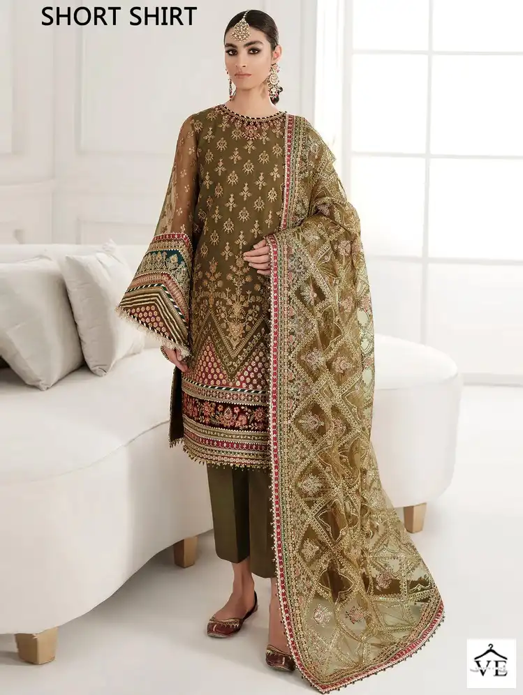 Hoor Tex H-85 A To D Heavy Organza Wholesale Pakistani Suits Catalog — Wholesale Salwar Suits, MPA wholesale from Surat — view 1